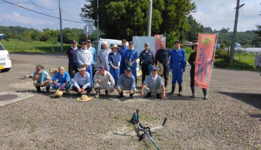 各地域で農道の草刈りを行いました