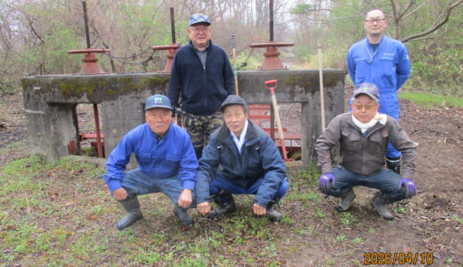 【満穂東】水路通水作業を行いました。